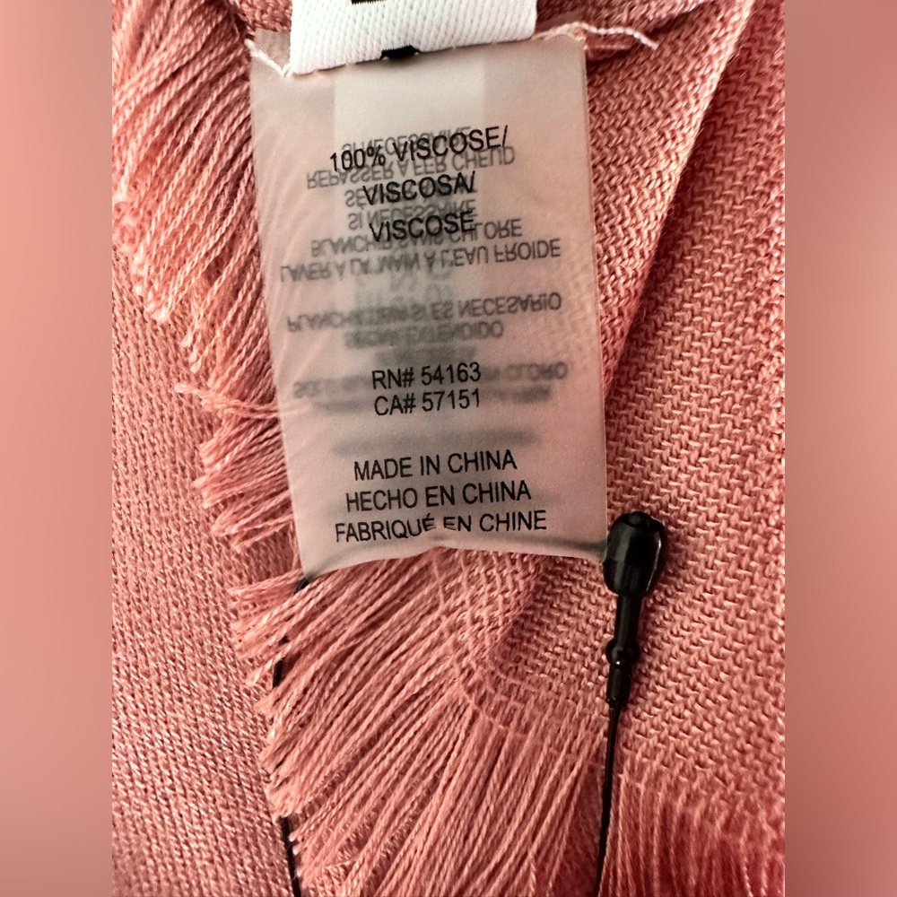 Calvin Klein Pink Silk Scarf Wrap - Picture 8 of 11